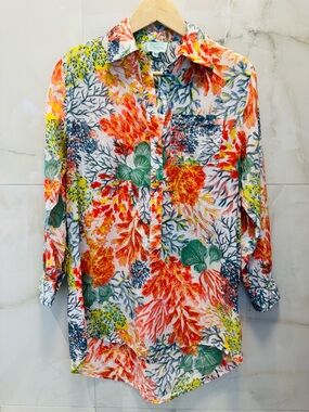 True Destinations Mini Shirt Dress Cover-up Women’s size XS